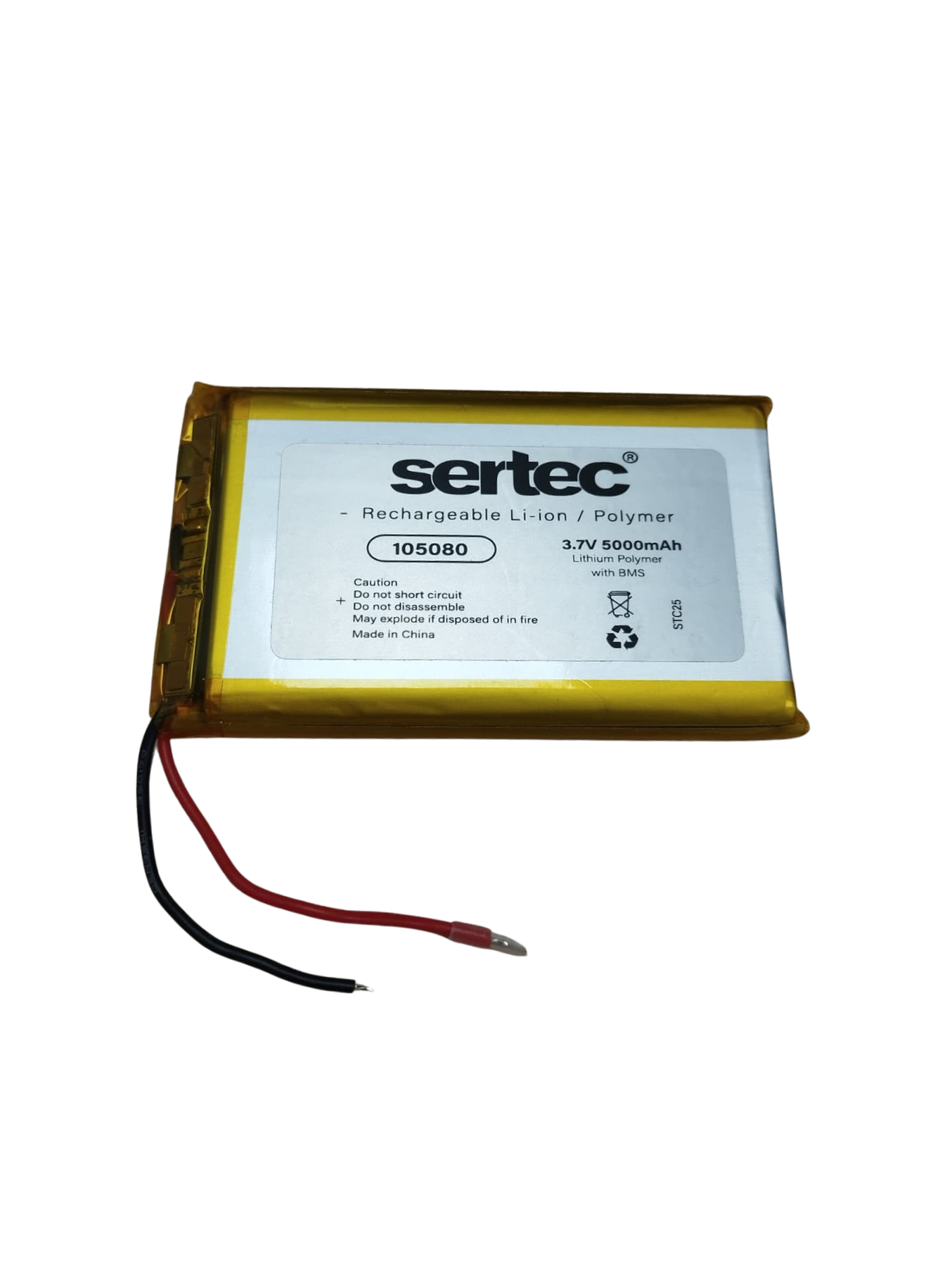 105080 3.7V 5000 mAh Li-Polymer Pil (Devreli/1.5A) fotoğrafı – 105080, 37v, 5000, mah