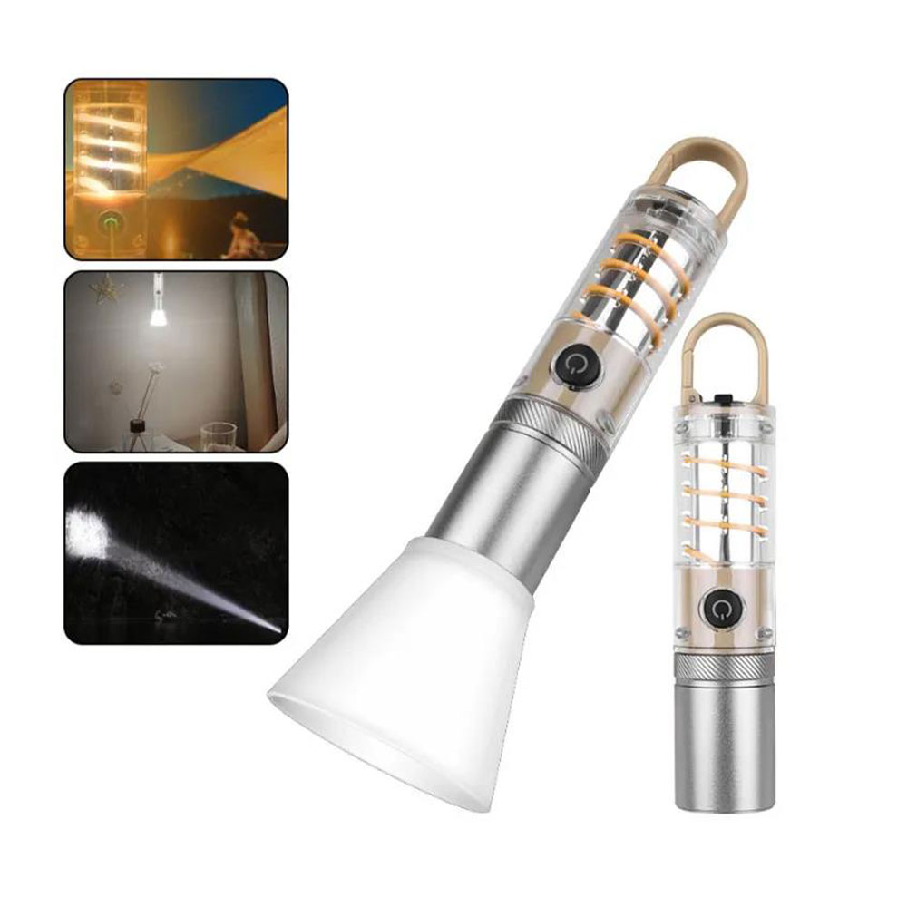 10W Zoomlu Led Powerbank Özellikli Şarjlı Kamp El Feneri PS-8915 fotoğrafı – 10w, zoomlu, led, powerbank