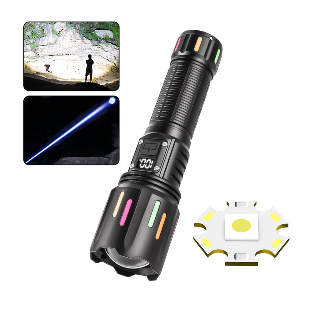 30W Zoomlu Led Powerbank Özellikli Şarjlı Profesyonel El Feneri PS-9954 fotoğrafı – 30w, zoomlu, led, powerbank