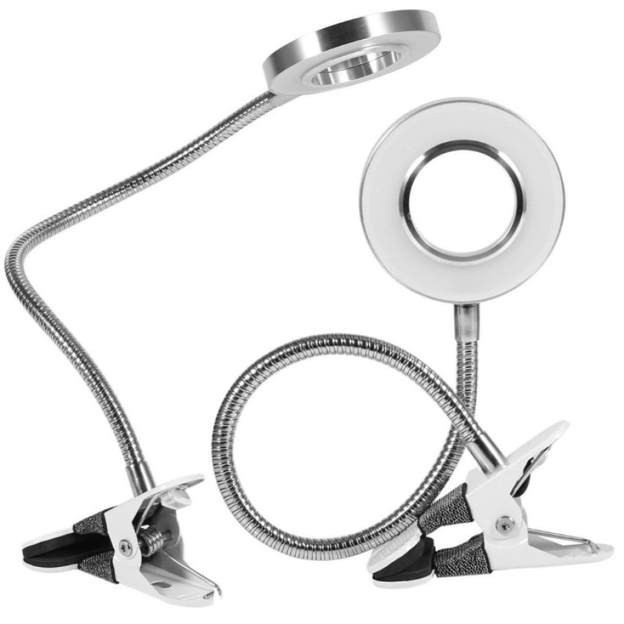 8X Büyütmeli Mandallı Usb Girişli Masa Lambalı Okuma Ve Güzellik Salon Için Büyüteç 2088A fotoğrafı – 8x, buyutmeli, mandalli, usb