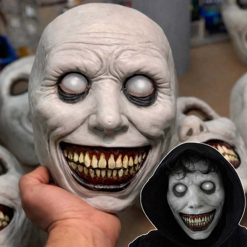Dehşet Gülüşlü Donuk Göz Efektli Korku Maskesi 22x18 cm fotoğrafı – dehset, guluslu, donuk, goz