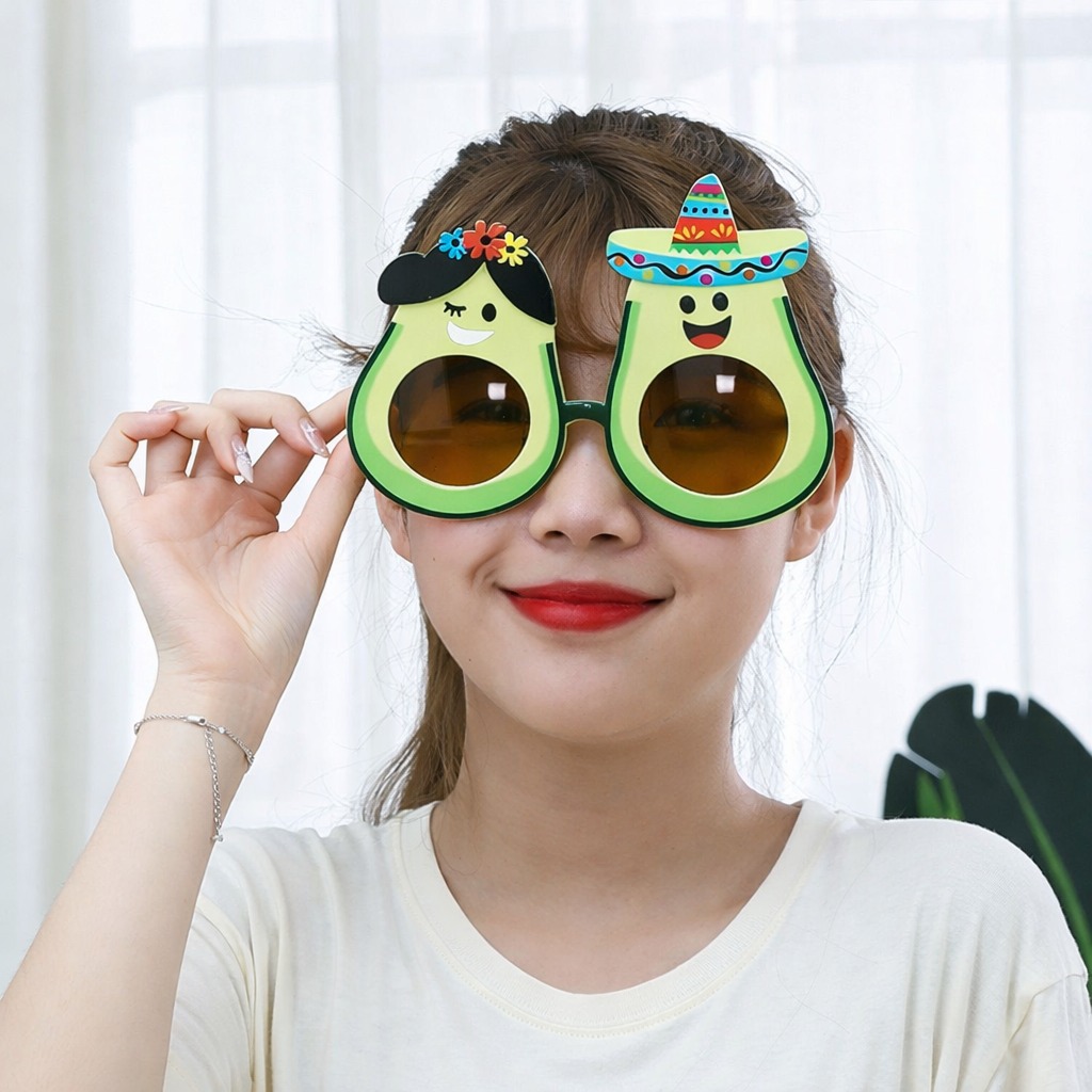 Hawaii Temalı Avokado Gözlük – Kostüm & Parti Gözlüğü fotoğrafı – hawaii, temali, avokado, gozluk