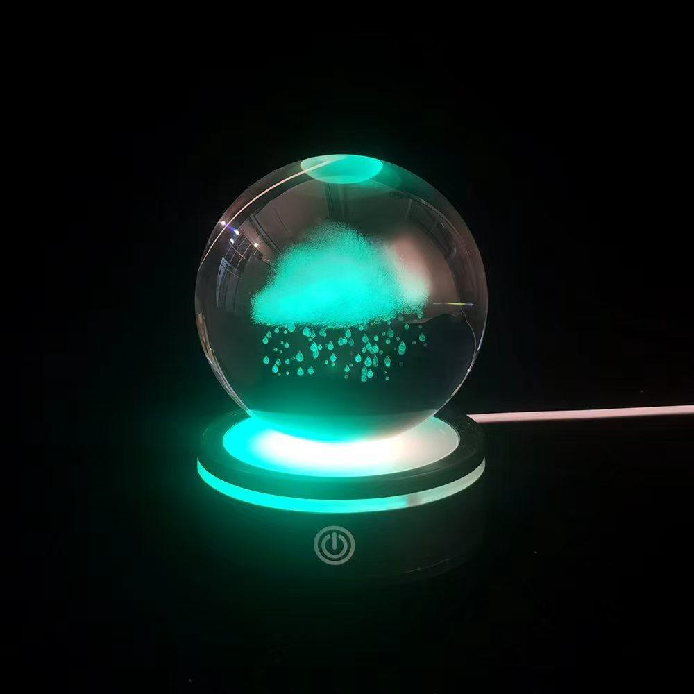 Yağmur Bulutu Tasarımlı Usb li Dönen Cam Küre fotoğrafı – yagmur, bulutu, tasarimli, usb